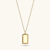 Loraine 14k Gold + 925 Sterling Silver Dog Tag - Personalized Engravable