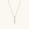 Mimi Minimalist Bar Box Chain Necklace 14k Gold + 925 Sterling Silver- Personalized Engravable