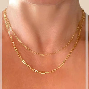 2.5mm 14k gold filled flat paper clip chain