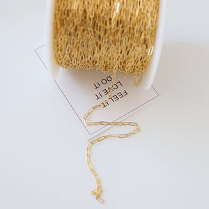 2.5mm 14k gold filled flat paper clip chain