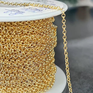 2.25mm 14k gold filled roller chain