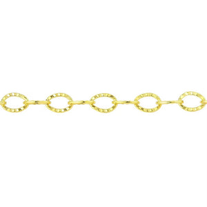 2.9mm 14k gold filled hammered cable permanent jewelry chain