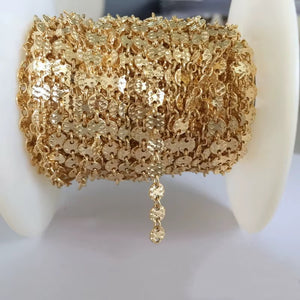 4mm 14k gold filled sequins disc permanent jewelry chain