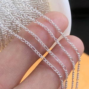 3+1 Figaro chain 1.5mm-2.4mm 14k gold filled permanent jewelry chain