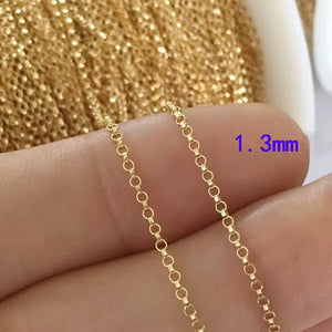 14K gold filled rolo chain & 925 sterling silver