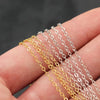1.68mm 14k gold filled & 925 sterling silver flat cable chain
