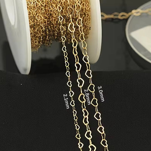 14k gold filled heart chain & 925 sterling silver