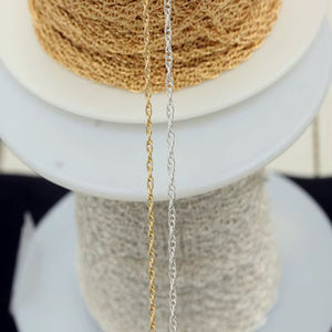 14k gold filled rope chain & 925 sterling silver for permanent jewelry