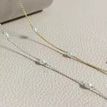 Mother of Pearl 14k gold filled & 925 sterling silver permanent jewelry chain