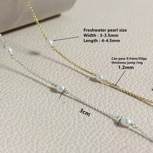 Mother of Pearl 14k gold filled & 925 sterling silver permanent jewelry chain