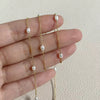 Mother of Pearl 14k gold filled & 925 sterling silver permanent jewelry chain